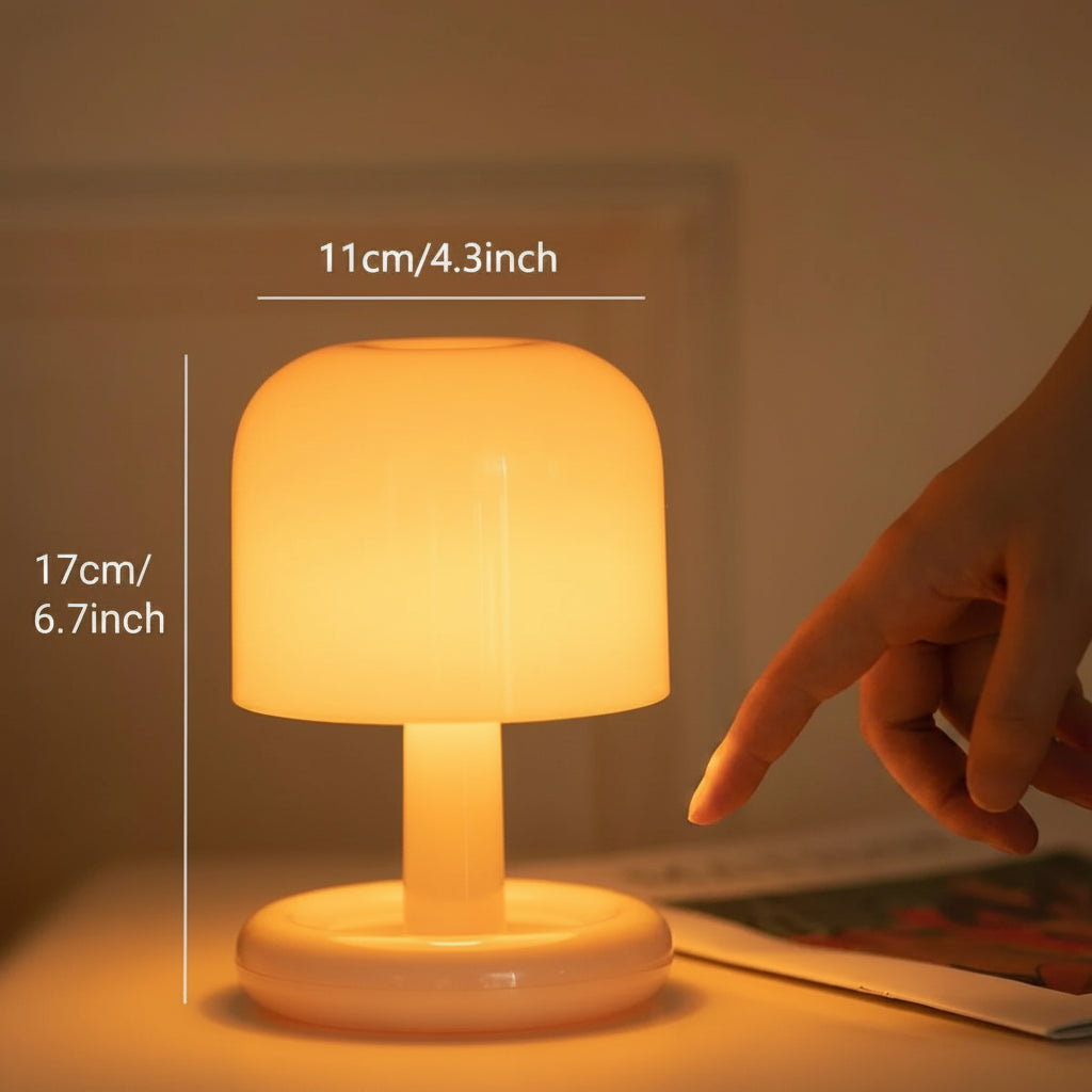 Mini Sunset Lamp USB Rechargeable, Mushroom Style LED Night Light – Caspri