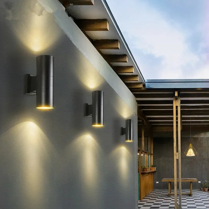 Outdoor Double Head Wall Light, Waterproof Aluminium Sconce – Caspri