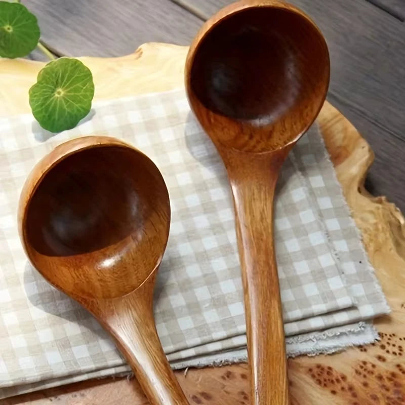 Wooden Ladle Spoon Non-Stick Safe Kitchen Utensil – Caspri