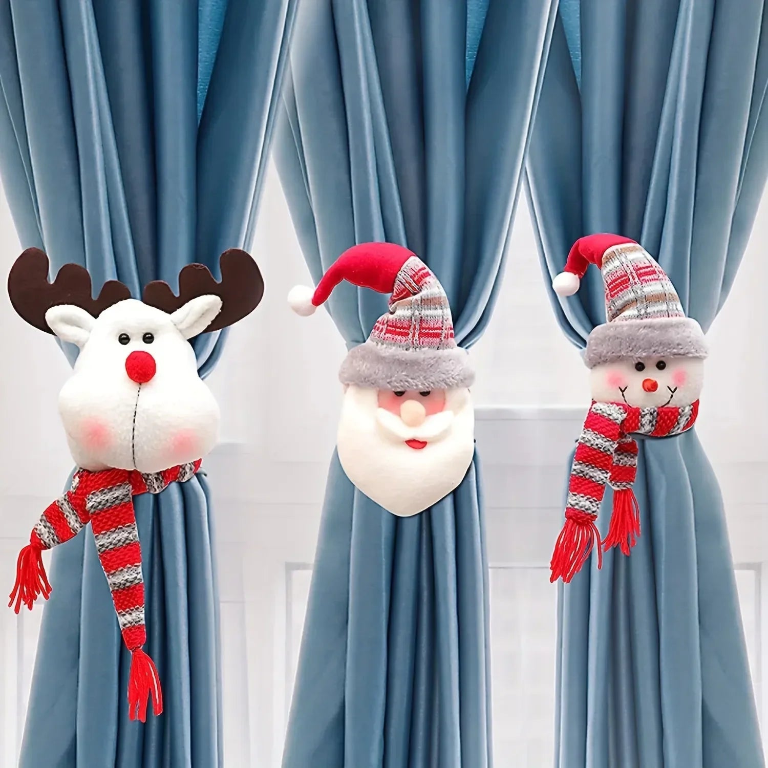 Christmas Curtain Buckle Decor For Festive Window Makeover - Caspri