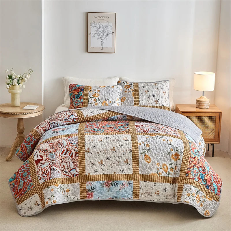 Bedding Set Cosy Microfibre King Size Patchwork - Caspri