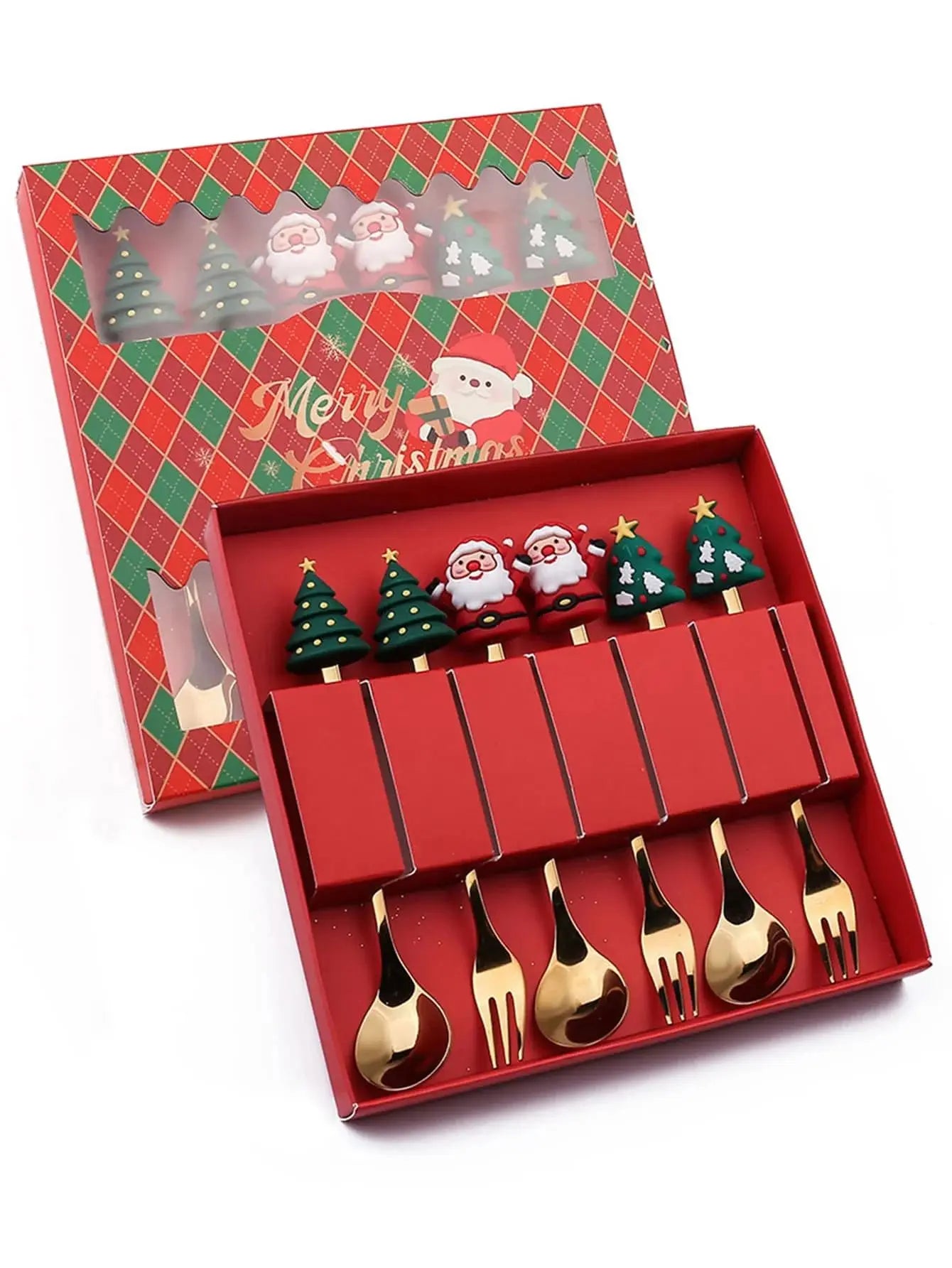 Gold Stainless Steel Cutlery Set for Festive Christmas Hosts - Caspri
