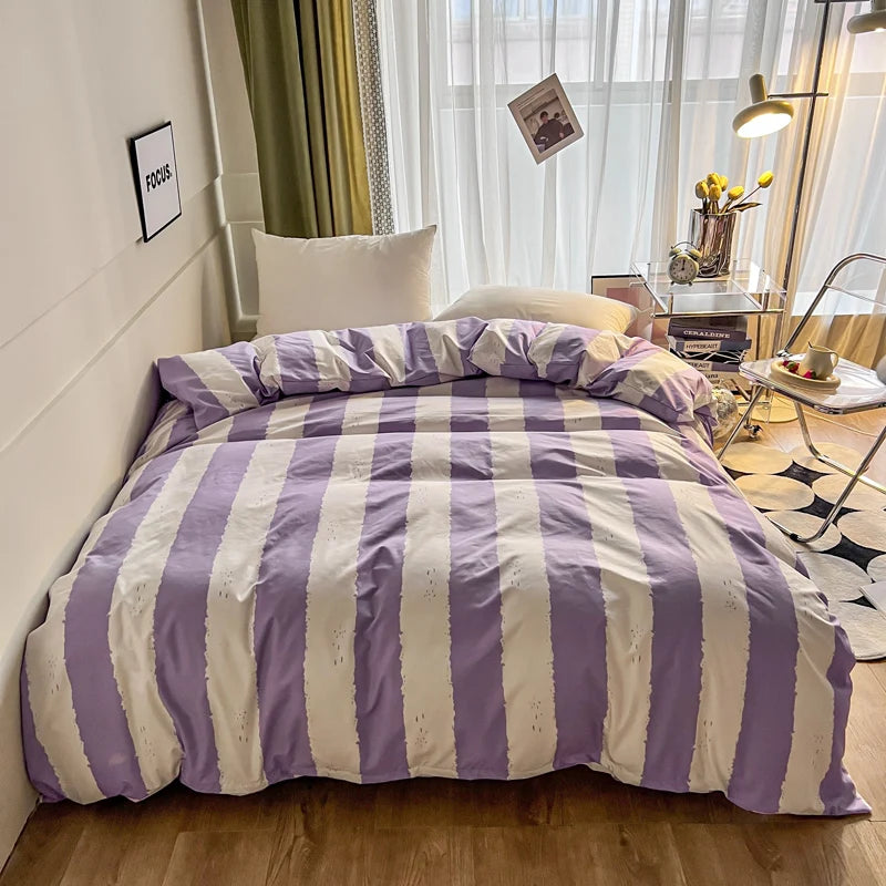 Striped Duvet Cover, Modern Skin-Friendly Bed Linen – Caspri