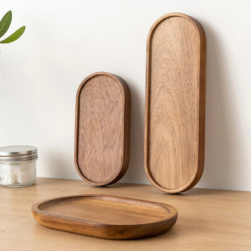 Wooden Serving Tray Plate Multi-Purpose Kitchen – Caspri