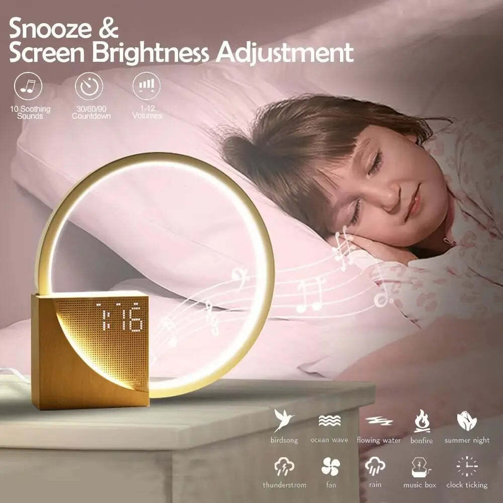LED Night Light with Alarm Clock & White Noise – Caspri