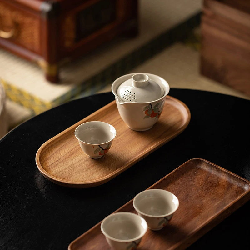 Wooden Serving Tray Plate Multi-Purpose Kitchen – Caspri