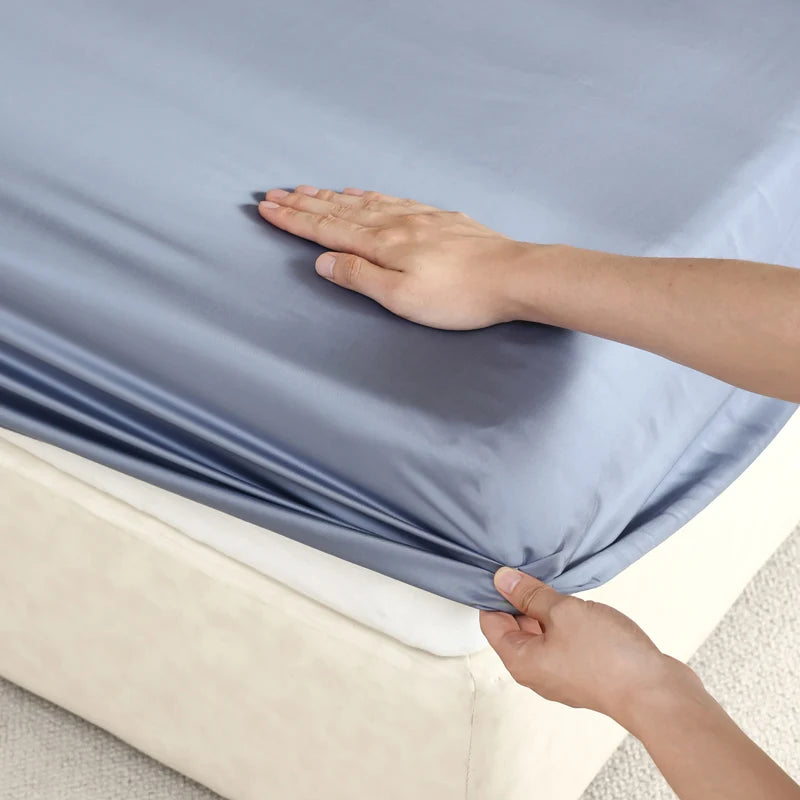 Luxury Mulberry Silk Fitted Sheet, Smooth Elastic Bed Cover – Caspri