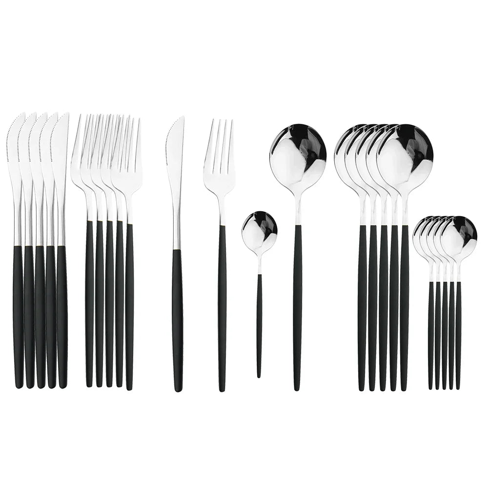 24 Piece Stainless Steel Cutlery Set For Home Entertaining - Caspri