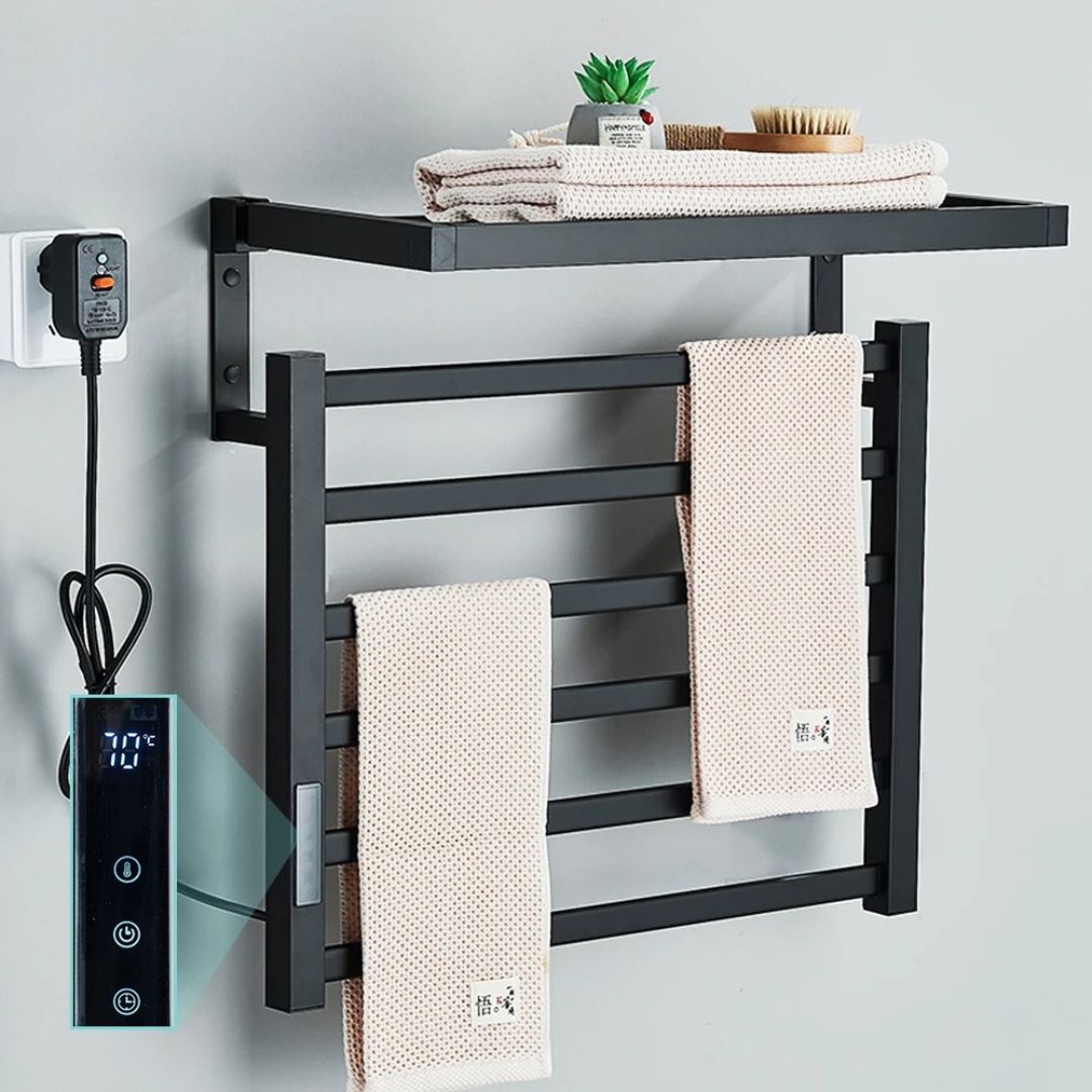 Smart Electric Heated Towel Rack with Digital Display – Caspri