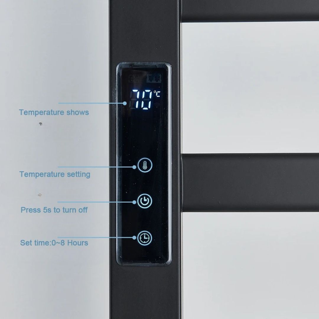 Smart Electric Heated Towel Rack with Digital Display – Caspri