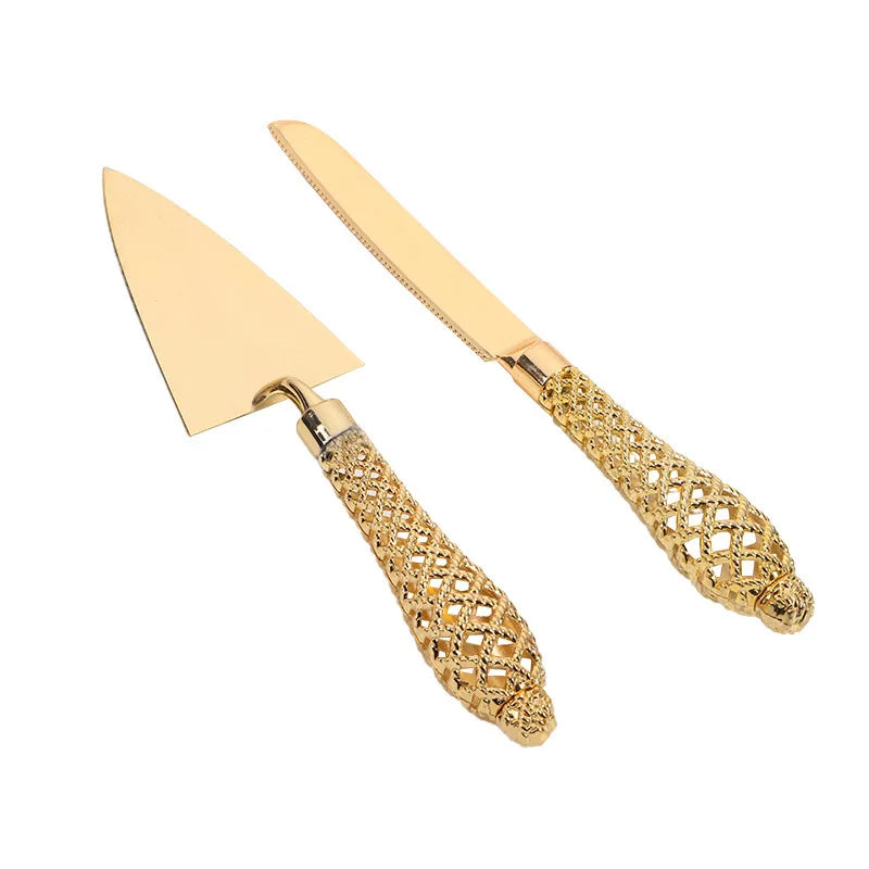 Elite Cake Spatula Set With Golden Knife For Home Bakers - Caspri