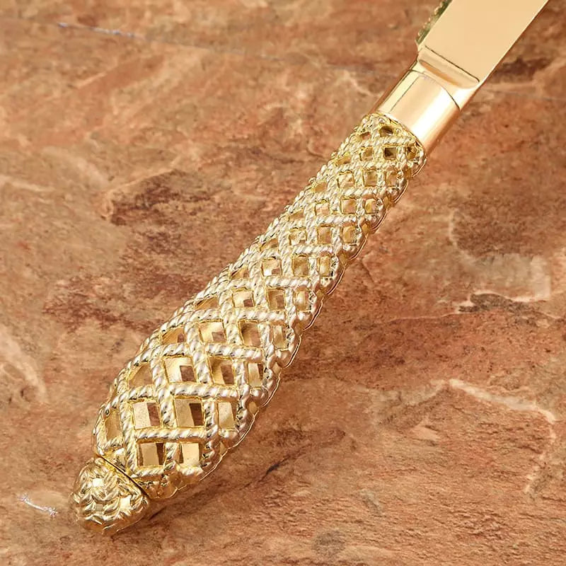 Elite Cake Spatula Set With Golden Knife For Home Bakers - Caspri