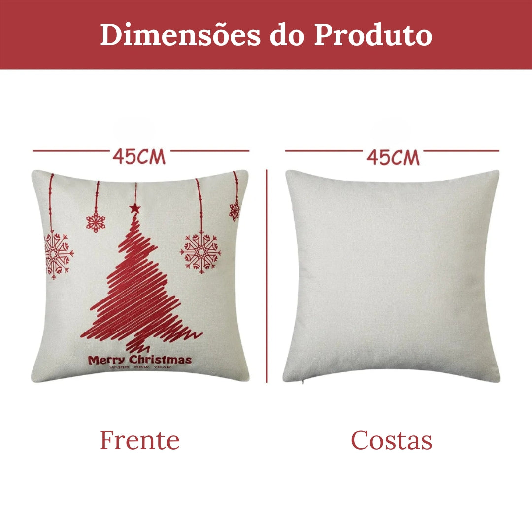 Christmas Cushion Covers Kit Four Piece Set for Cozy Homes - Caspri