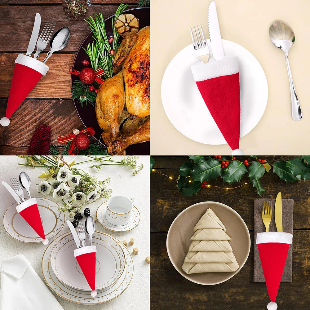 Christmas Table Decor Kit With Cutlery Protection For Hosts - Caspri