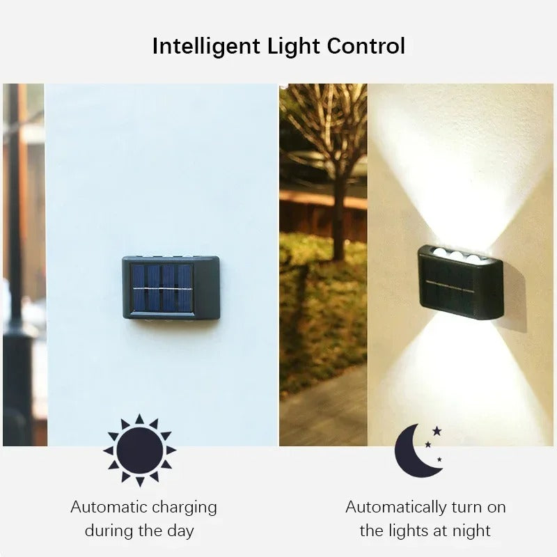 Solar LED Outdoor Wall Light with Dusk to Dawn Sensor | Waterproof Garden & Patio Light