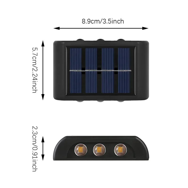 Solar LED Outdoor Wall Light with Dusk to Dawn Sensor | Waterproof Garden & Patio Light